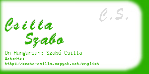 csilla szabo business card